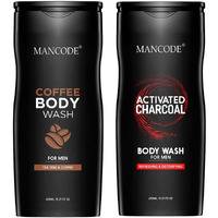 Man Code Body Wash For Men Refreshing & Detoxifies Oil Free Skin Body Wash Gel For Men Size Bottle - 450Ml (Activated Charcoal And Coffee Body Wash Gel, Pack Of 2)