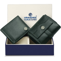 Hammonds Flycatcher Leather Wallet Combo Gift Set - Valentine Gift For Boyfriend And Girlfriend - Men's And Women's Wallets With Multiple Card Slots - Couple Gifts For Anniversary