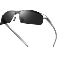 Dervin Uv Protected Polarized Sports Sunglasses For Men & Women | Ideal For Driving, Cycling, Biking & Cricket (Black)