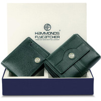 Hammonds Flycatcher Leather Wallet Combo Gift Set - Valentine Gift For Boyfriend And Girlfriend - Men's And Women's Wallets With Multiple Card Slots - Couple Gifts For Anniversary