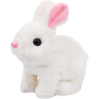 Utpati Hopping Jumping Rabbit Interactive Electronic Pet Plush Bunny Toy With Sounds And Movements Animated Walking Wiggle Ears Twitch Nose Gift For Toddlers Kids