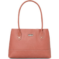 Fostelo Women's Vegan Leather Feathers Handbag Shoulder Hobo Bag Ladies Purse (Light Pink) (Medium)