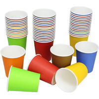 Sanwalsa Disposable Color Paper Tea/Coffee Cups, Pack Of 100 -Pieces - 250 Ml - Multicolor