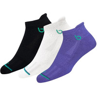 Bambos Eco Touch Women's Bamboo Ankle Sports Socks For Running & Gym, Pack Of 3, Multicolor, Free Size
