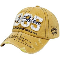 Handcuffs Stylish Cotton Adjustable Baseball Cap For Men And Women, Embroidered Unisex Cap For Summers (Yellow)