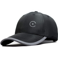 Coreteq Synthetic Unisex Water Resistant Rapid Dry Lightweight Sports Cap With Adjustable Strap (Pack Of 1) (Deep Black, Free Size)