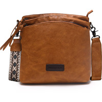 Inovera (Label) Crossbody Sling Bag For Women - Faux Leather Ladies Purse With Adjustable Broad Strap - Stylish Shoulder Bags (Brown)