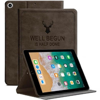 Proelite Smart Deer Flip Case Cover For Apple Ipad 2019 10.2" 9Th Gen (2021) 8Th Gen/7Th Gen, Coffee
