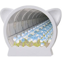 Dungrani Enterprise Tulip Mirror Night Light 2 In 1 Mirror & Night Lamp Finish Product Bedroom Desktop Ornaments Led Light Handmade Decoration Girls Birthday Gift (Style 2)