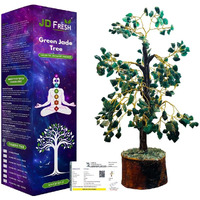 Jd Fresh Green Jade Tree/Crystal Tree For Positive Energy/Handmade Crystal Tree/Positive Energy Items For Home/Green Gemstone Tree/Good Luck Gem Bonsai, Money Tree, Spiritual Mystical Gift (300 Beads)