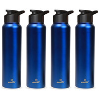 Speedex Stainless Steel Water Bottle 1 Litre, Leakproof Sipper Cap 1 Ltr, Blue, Bottles 1+ Litre For School, Gym, Office, Boys, Girls, Men, Women, Kids 1Ltr - 1000 Ml - Set Of 4
