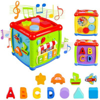 Beloxy 6 In 1 Activity Cube Baby Toy For 6 To 36 Months, Toddler Piano Center Best First Birthday Gift For 1 To 3 Y Old Girl Boy, Busy Learners Educational Toys(Multicolor) (Style 01)