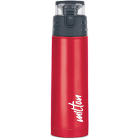 Milton Atlantis 400 Thermosteel Insulated Water Bottle, 350 Ml, Red | Hot And Cold | Leak Proof | Office Bottle | Sports | Home | Kitchen | Hiking | Treking | Travel | Easy To Carry | Rust Proof