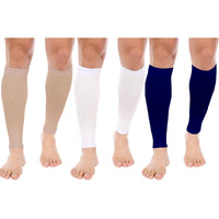 Mizuna Leg Sleeves Unisex Sports Compression Sun Protection Thigh Non-Slip Upf Cooling Full Length Cycling Riding Golf Football Running Wintercalfbeigebluewhite