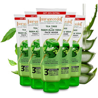 Aryanveda Tea Tree Face Wash With Neem & Aloe Vera Extracts, Anti-Pimple, Anti-Acne, & Purifies Skin 120 Gm (Pack Of 5)