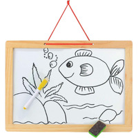 Pluspoint Multifunctional Magnetic Wooden Chalkboard Kids Educational Toys Game Whiteboard Blackboard Drawing Toys For Children (2 In1 Writting Slate)