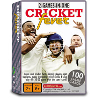 Exciting Lives - Cricket Fever - Card Game Game For Cricket Fans - Gift For Birthday, Sports - For Kids And Adults - Ages 6+ - Set Of 100 With 300 Challenges