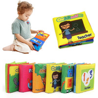Snowie Soft 6Pcs Soft Toys Books For 0 To 6 Month, Baby Toys Cloth Books Fit Baby 6 To 12 Month, Non-Toxic Early Educational Toy Built In Squeaky, Waterproof Soft Toy For Toddler Shower Gift