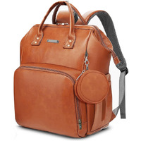 Staranddaisy Diaper Bag/Maternity Bags For Mothers/Mom With Multi Compartments, Insulated Bottle Pockets, Waterproof, Ultra Vegan Leather, 30L Capacity - Brown