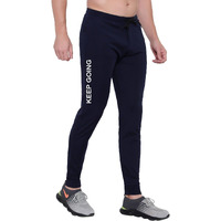 Blue Star Shark Men's Slim Fit Track Pants  Joggers For Running, Gym, Sports, And Casual Wear | Multipurpose Activewear Lower For Men & Boys | Stylish Summer Trousers & Night Pants, Blue, M