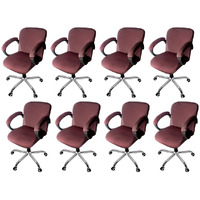 The Furnishing Tree Spandex Office Chair Cover With Handle Cover Coffee Set Of 8
