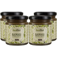 Bare Elixir Henna Paste | Pre-Soaked In Black Tea & 12+ Ayurvedic Herbs | 100% Natural Rajasthani Sojat Henna For Hair | Ready-To-Use, Chemical-Free Henna For Men & Women | Rich Brown Hair Color | Pure Herbal Mehndi For Nourished & Naturally Colored Hair (200Gm X 4)