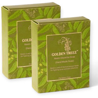 Golden Treez Neem Handmade Bath Soap For Tan Removal, Acne (Pimples), Skin Whitening And Brightening. Natural, Bathing Soap For Men And Women-115 Gm (Pack Of 2)