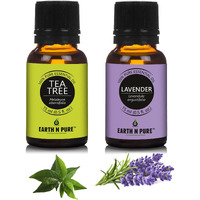 Earth N Pure Essential Oil Pack Of 2 (15 Ml Each) Tea Tree And Lavender, Natural & Therapeutic Grade