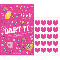 Gush Beauty Acne Pimple Patch | 20 Hydrocolloid Patches With Tea Tree Oil | Reduces Acne Pimples Excess Oil Overnight | For All Skin Types (Heart 20 Count)