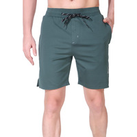 Fitinc Lycra Half Track Pants For Men | Stretchable Workout Shorts For Man With Zippered Pockets | Dry Fit Shorts For Gym, Yoga & Outdoor Sports Activities  Large, Green Fozi