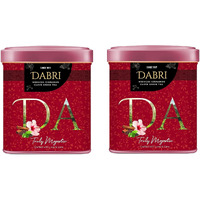 Dabri Hibiscus Green Tea Loose Leaves With Cinnamon Clove - (40Gm Tin X Pack Of 2) Helps In Maintain Weight, Hair Regrowth, Blood Pressure Control, Blend Of Green Tea Leaves, Hibiscus Flower & Spices