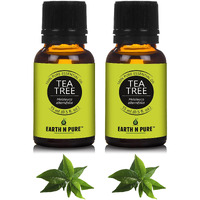 Earth N Pure Tea Tree Essential Oils | Pack Of 2 (15 Ml Each) | 100% Pure, Undiluted, Natural And Therapeutic Grade - Perfect For Aromatherapy, Skin Therapy & More