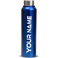Speedex Stainless Steel Water Bottle 1 Ltr For Kids, Boys, Girls, 1 Litre Bottles For Gym, Sports, Fridge Use, School & Office - 1000Ml, Dark Blue Colour, Steel Cap