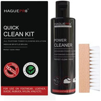 Haguepr Quick Shoe & Sneaker Cleaning Kit For Sneakers, Sports, Suede, Rubber | Cleans White Sneakers, Nubuck, Canvas, Trainers, Sports Shoes | Shoes Cleaning Solution, Medium Brush