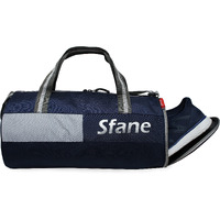 Sfane Men & Women Polyester Grey & Black Sports Duffel/Gym Bag With Shoe Compartment (Grey) 43 * 23 * 23