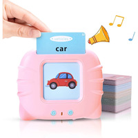 Educational Toys For 2 3 4 Years Old 112 Talking Baby Flash Cards,Boys 2-6 Years 224 Words Audible Baby Speech Therapy Toys Autism Toys For Girls Birthday Gifts For Kids (Pink_112 Card(224 Words))