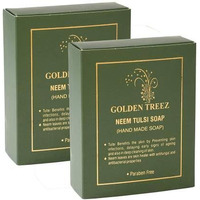 Golden Treez Neem Tulsi Handmade Bath Soap For Tan Removal, Acne (Pimples) Natural, Bathing Soap For Men And Women-115 Gm (Pack Of 2)