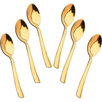 Parage Stainless Steel Gold Tea Spoons Set Of 6,13.5 Cm Long, Premium Spoons For Home & Kitchen, Luxury Dinning Tableware Gift For House Warming,6 Pieces Golden Small Spoon