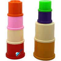 Funblast Stacking Nesting Drum Cups Toys For Kids Educational Blockstoy For Kids - (8 Pcs Blocks),Multicolor