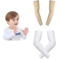 Mizuna Arm Sleeve For Kids Toddlers Unisex Sports Compression Sun Protection Upf 50Cooling Tattoo Cover Up Cycling Cricket Riding Golf Football Running Winter White Beige