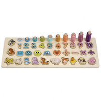 Baybee Wooden Zodiac Animals Matching Board Puzzle Games, Shape Numbers Blocks Puzzle For Kids |Montessori Baby Kids Toys | Learning-Educational Animals Number Puzzle Toys For Kids 3+Years Boys Girls