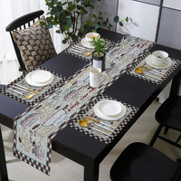 Prakartik By Induarts Latte Coffee Love Eco-Friendly Cotton Dining Table Mats With Runner  Reusable, Machine Washable, Everyday Use Multi Rectangular Placemats, Set Of 4+180 Cm Runner