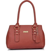 Fostelo Women's Vegan Leather Westside Handbag Shoulder Hobo Bag Ladies Purse (Maroon) (Large)
