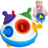 Thrive Toys Sensory Pop Pull String Montessori Toy For Baby | Food Grade Silicone Activity Toys With Fidget Spinners For Ages 1 To 4 Years | Educational Developmental Toys For Toddlers And Kids