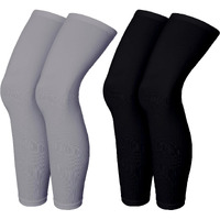 Mizuna Leg Sleeves Unisex Sports Compression Sun Protection Thigh Non-Slip Upf Cooling Full Length Cycling Riding Golf Football Running Winterlegblackgrey