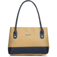 Fostelo Women's Vegan Leather Zara Handbag Shoulder Hobo Bag Ladies Purse (Beige) (Medium)