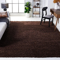 Anayka Home Furnishing Soft Fluffy Microfiber Plain Carpet Rugs Shaggy For Living Room | Carpets For Bedroom | Bedside Runner | 5 X 7 Feet Coffee | Thickness 1.5 Inches