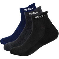 Reach Bamboo Ankle Socks For Men & Women | Breathable Mesh & Odour Free Socks | Sports & Gym Socks | Soft & Comfortable | Pack Of 3 | Black, Navy Blue & Dark Grey