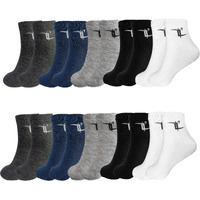 Zensoo Marco Ankle Length Cotton Socks For Men And Women Solid Ankle Sports Socks For Running, Gym And Odour Free, Multicolor, Free Size, Pack Of 10