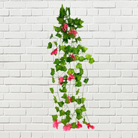 Decorebugs Artificial Flower Plants Leaves Hanging Ivy Garlands Plant Greenery Vine Creeper Home Decor Door Wall Balcony Decoration Party Festival Craft (Pack Of 1)